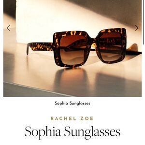 Rachel Zoe Tortoiseshell Square Sunglasses - Brown Lenses